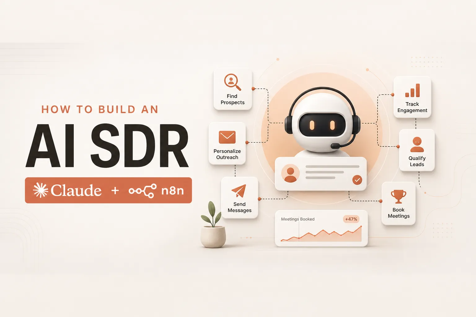 How to build an AI SDR with Claude and n8n — lead enrichment, personalized outreach, and meeting booking workflow